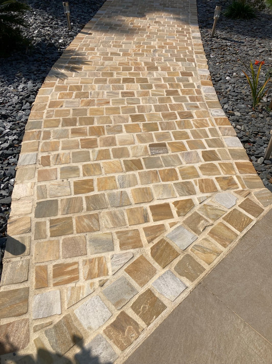 Pavé quartzite jaune