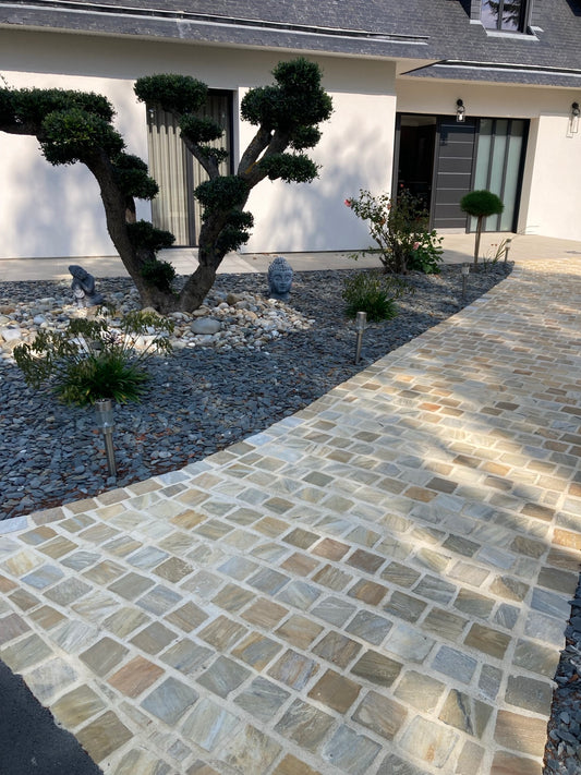 Pavé quartzite jaune