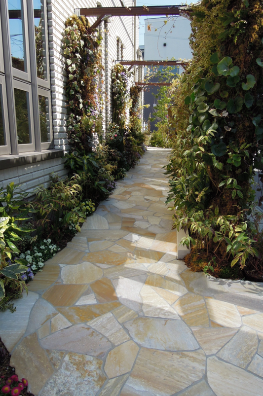 Quartzite Sao Tome Jaune Blanc Opus Incertum