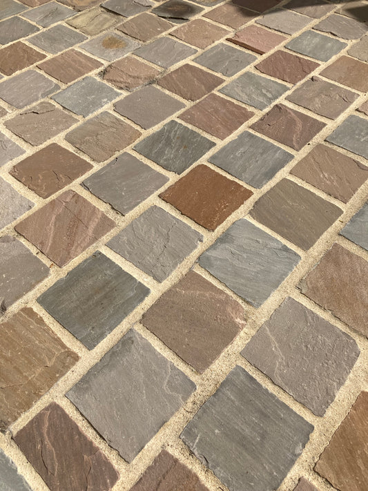 Pavés en grès nuancés