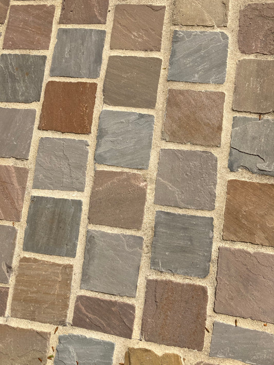 Pavés en grès nuancés