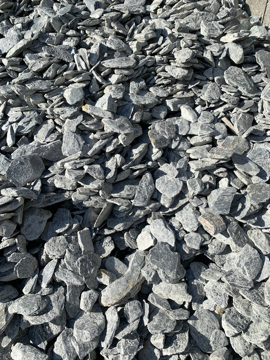 Copeaux d'ardoise bleu/verte calibre 30/60 mm