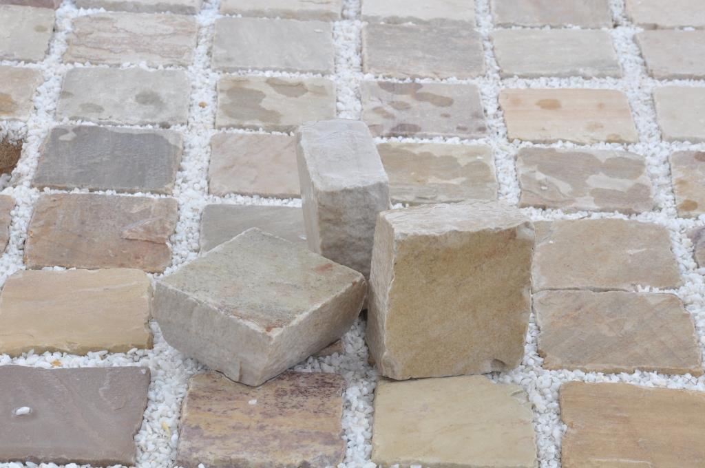 Pavés en grès nuancés